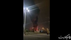 فیلم | آتش سوزی در مجتمع کارخانه ای رژیم صهیونیستی در کرانه باختری اشغالی