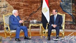 گفتگوی محمود عباس در مصر پس از سفر هیات نظامی رژیم صهیونیستی به قاهره