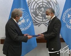 ایروانی استوارنامه خود را به دبیر کل سازمان ملل متحد تقدیم کرد