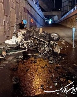 جانباختن دو تن در پی سقوط خودرو از پل صدر