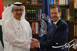 دیدار و گفت‌وگوی وزیر خارجه امارات با رئیس رژیم صهیونیستی