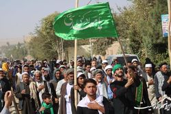 پیاده‌روی جا ماندگان اربعین در افغانستان به روایت تصویر