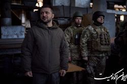 بازدید زلنسکی از شهر جنگ زده باخموت اوکراین