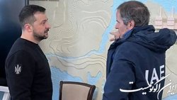 دیدار زلنسکی با گروسی در نزدیکی خطوط مقدم نبرد در زاپروژیا