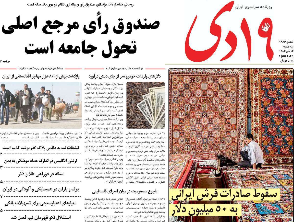 مروری بر سرتیتر روزنامه‌های کشور و مهم‌ترین تیترهای اقتصادی؛ امروز ۱۲ دی ۱۴۰۲