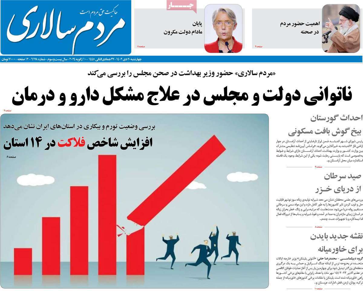 مروری بر سرتیتر روزنامه‌های کشور و مهم‌ترین تیترهای اقتصادی؛ امروز ۲۰ دی ۱۴۰۲