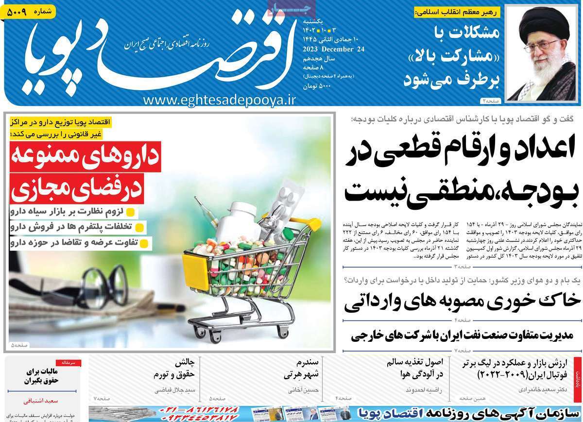 مروری بر سرتیتر روزنامه‌های کشور و مهم‌ترین تیترهای اقتصادی؛ امروز ۳ دی ۱۴۰۲