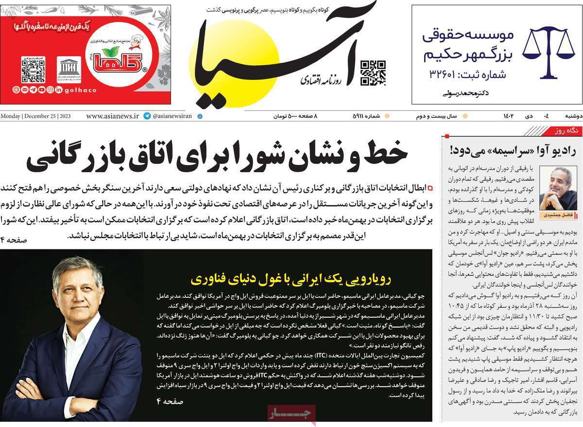 مروری بر سرتیتر روزنامه‌های کشور و مهم‌ترین تیترهای اقتصادی؛ امروز ۴ دی ۱۴۰۲