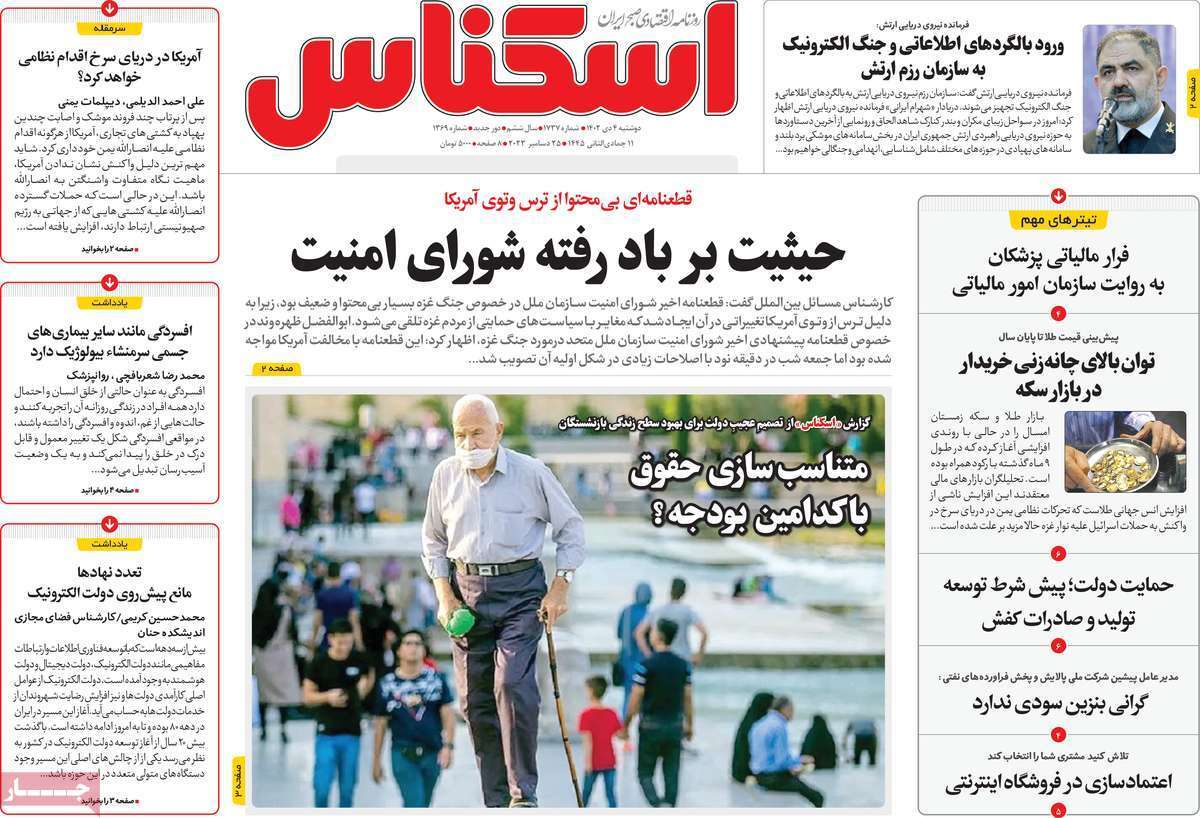 مروری بر سرتیتر روزنامه‌های کشور و مهم‌ترین تیترهای اقتصادی؛ امروز ۴ دی ۱۴۰۲