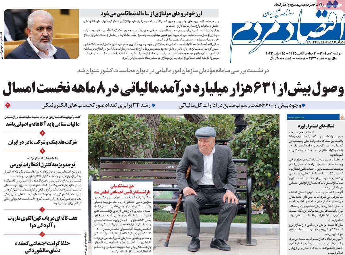 مروری بر سرتیتر روزنامه‌های کشور و مهم‌ترین تیترهای اقتصادی؛ امروز ۴ دی ۱۴۰۲