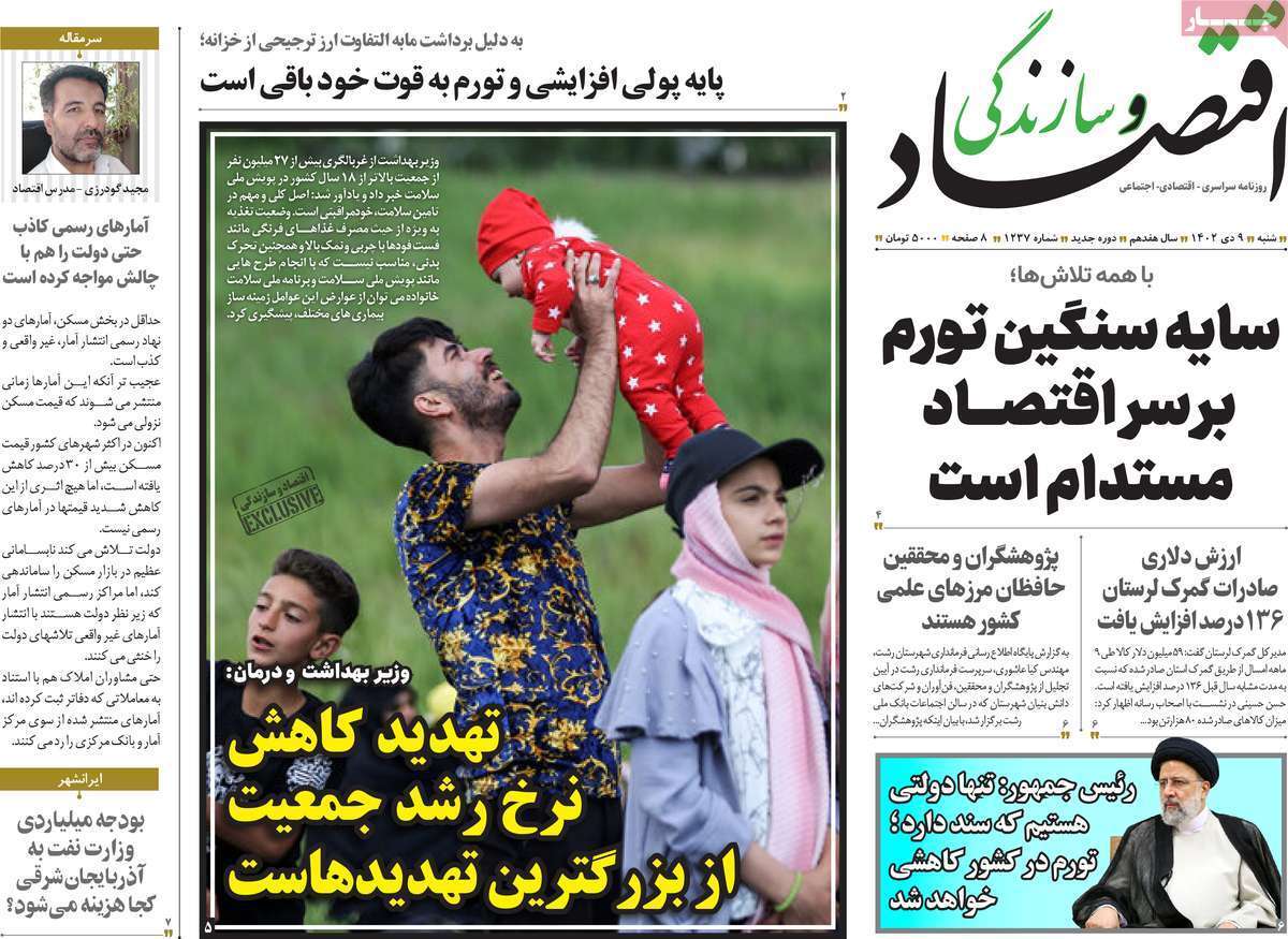 مروری بر سرتیتر روزنامه‌های کشور و مهم‌ترین تیترهای اقتصادی؛ امروز ۹ دی ۱۴۰۲