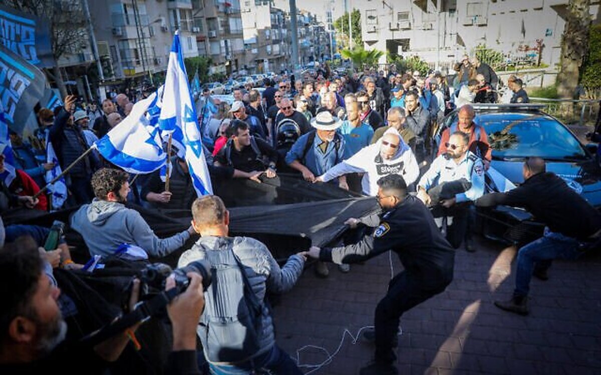 تظاهرات شهرک‌نشینان علیه نتانیاهو در قدس اشغالی