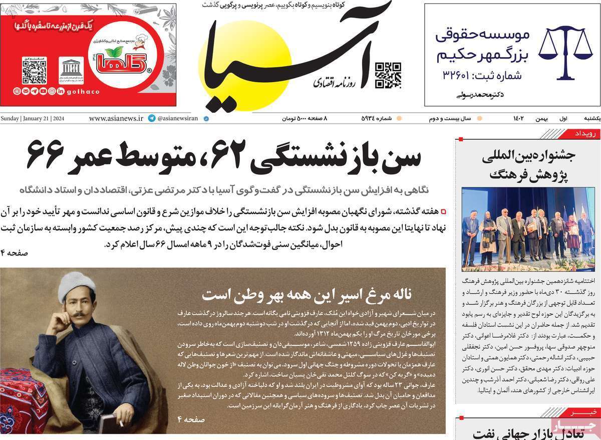 مروری بر سرتیتر روزنامه‌های کشور و مهم‌ترین تیترهای اقتصادی؛ امروز ۱ بهمن ۱۴۰۲