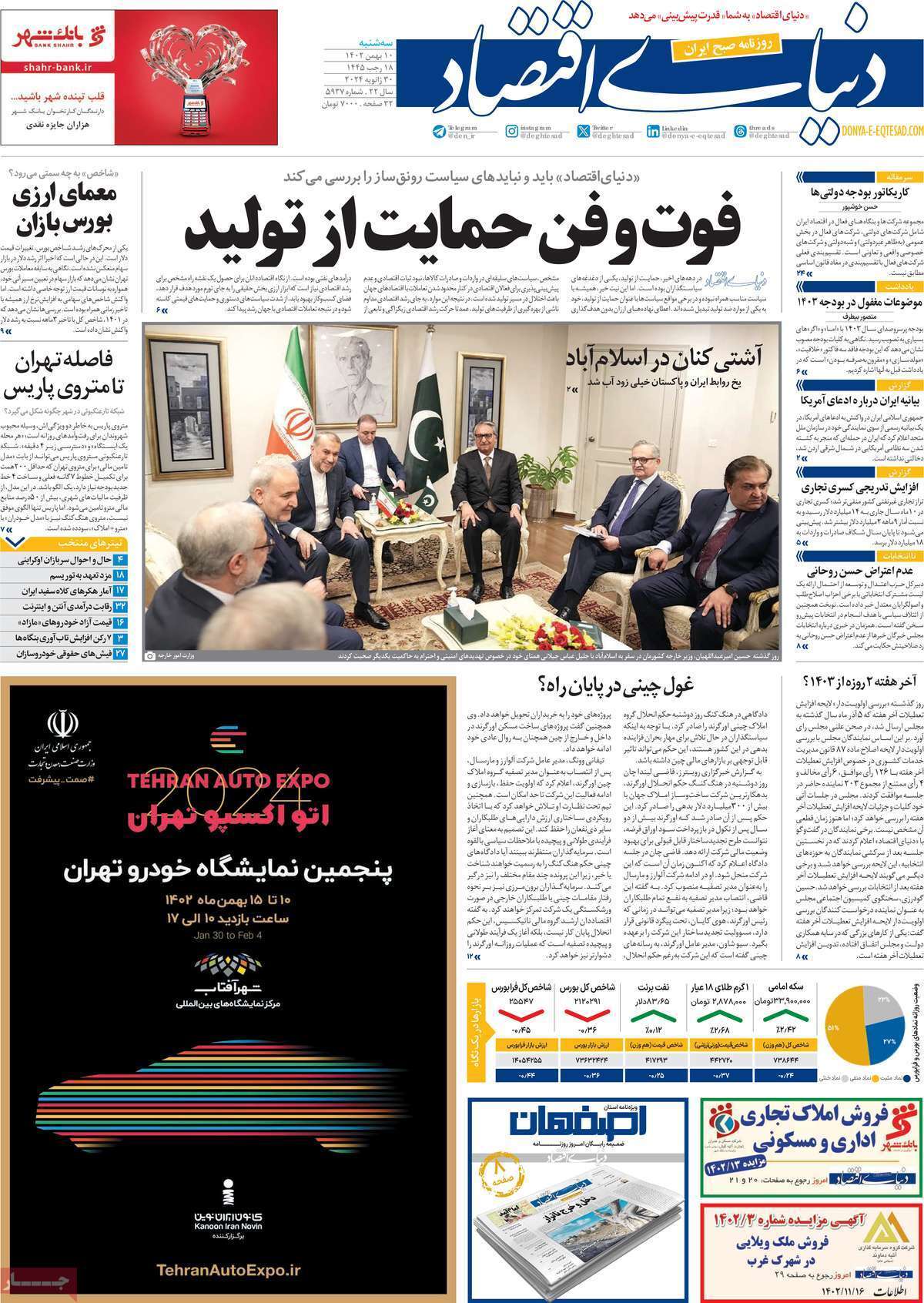 مروری بر سرتیتر روزنامه‌های کشور و مهم‌ترین تیترهای اقتصادی؛ امروز ۱۰ بهمن ۱۴۰۲