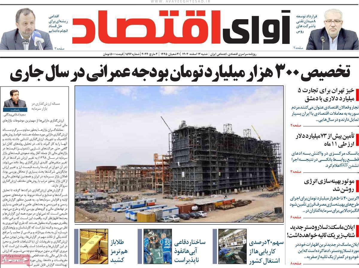 مروری بر سرتیتر روزنامه‌های کشور و مهم‌ترین تیترهای اقتصادی؛ امروز ۱۲ اسفند ۱۴۰۲