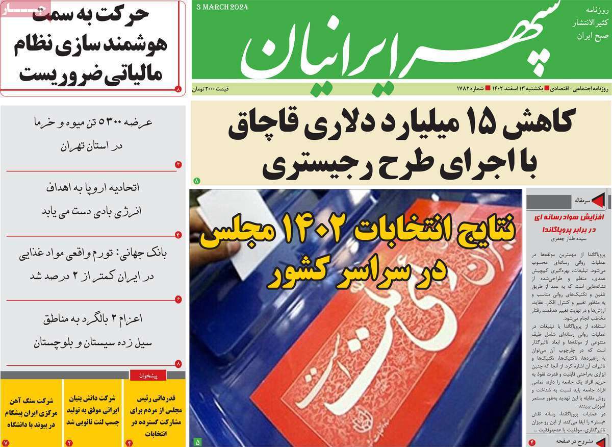 مروری بر سرتیتر روزنامه‌های کشور و مهم‌ترین تیترهای اقتصادی؛ امروز ۱۳ اسفند ۱۴۰۲