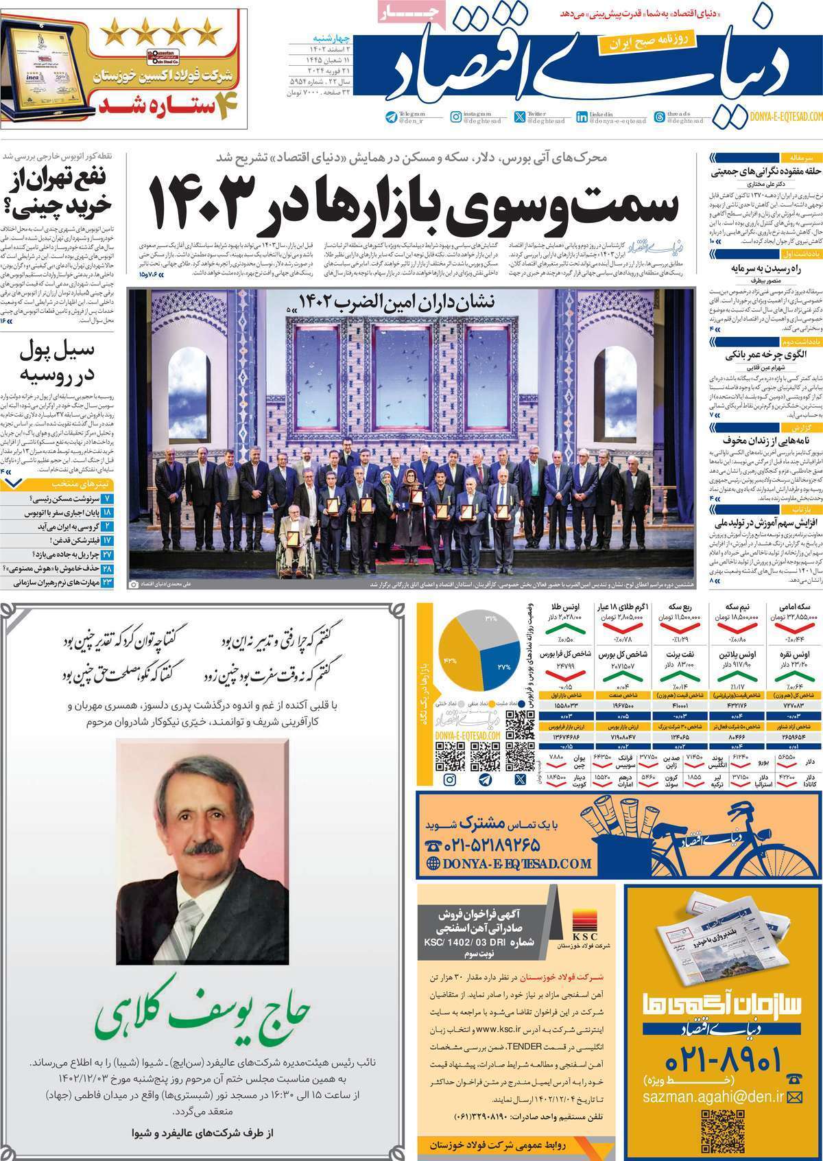 مروری بر سرتیتر روزنامه‌های کشور و مهم‌ترین تیترهای اقتصادی؛ امروز ۲ اسفند ۱۴۰۲