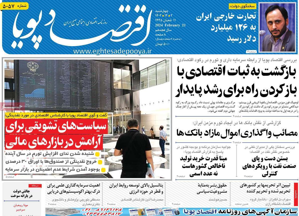 مروری بر سرتیتر روزنامه‌های کشور و مهم‌ترین تیترهای اقتصادی؛ امروز ۲ اسفند ۱۴۰۲