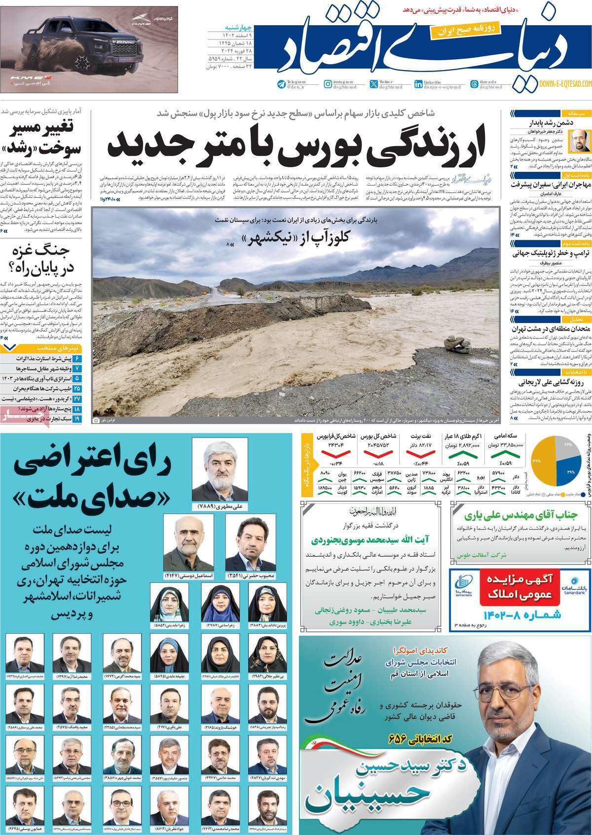 مروری بر سرتیتر روزنامه‌های کشور و مهم‌ترین تیترهای اقتصادی؛ امروز ۹ اسفند ۱۴۰