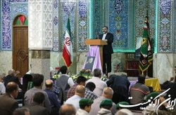 حضور وزیر فرهنگ در مسجد احباب الحسین(ع) تهران