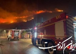 آتش سوزی مهیب در نزدیکی جنین و  تخلیه شهرک نشینان
