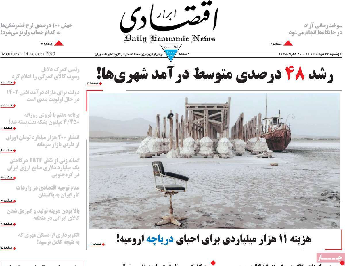 مروری بر سرتیتر روزنامه های کشور و مهمترین تیترهای اقتصادی؛ امروز ۲۳ مرداد ۱۴۰۲