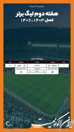 آخرین بازی هفته دوم لیگ برتر؛ دام استقلال برای دریانوردها در آزادی