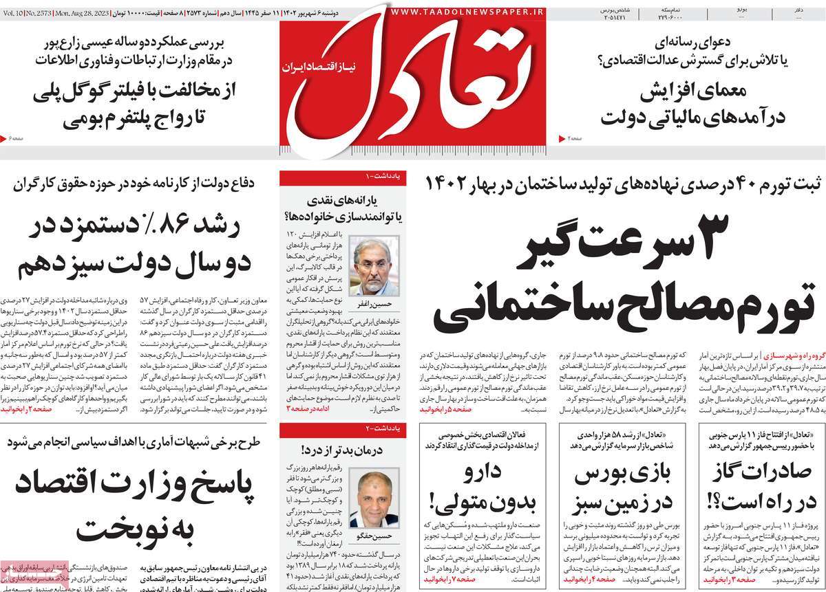 مروری بر سرتیتر روزنامه های کشور و مهمترین تیترهای اقتصادی؛ امروز ۶ شهریور ۱۴۰۲