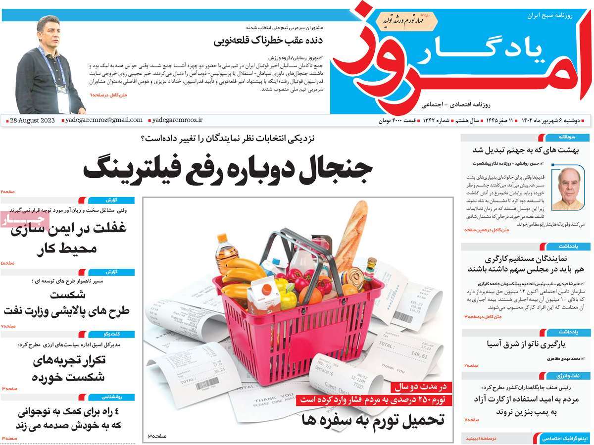 مروری بر سرتیتر روزنامه های کشور و مهمترین تیترهای اقتصادی؛ امروز ۶ شهریور ۱۴۰۲