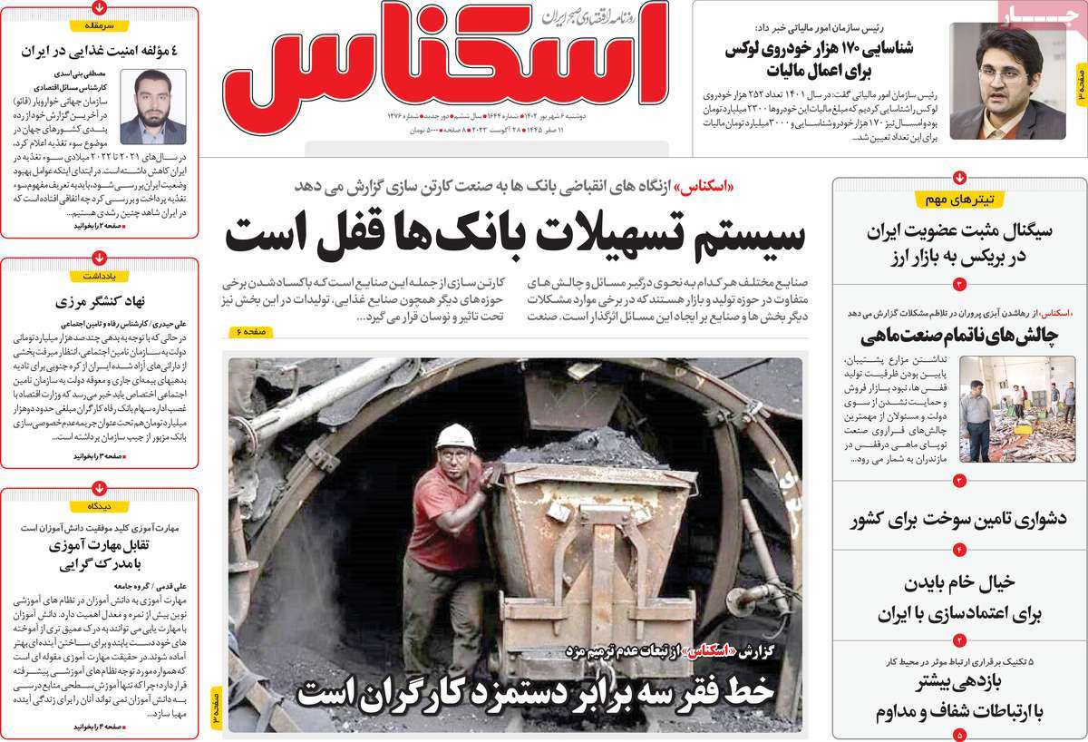 مروری بر سرتیتر روزنامه های کشور و مهمترین تیترهای اقتصادی؛ امروز ۶ شهریور ۱۴۰۲