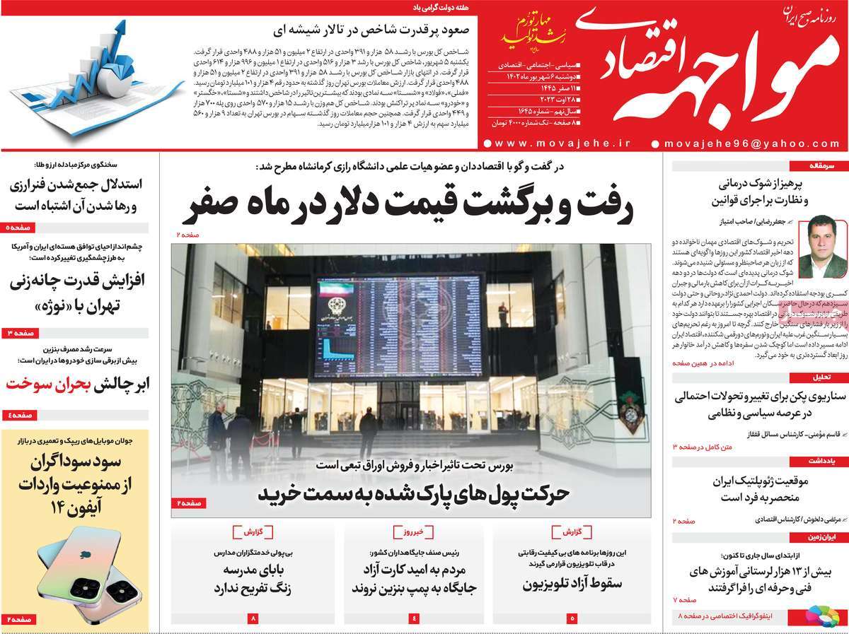 مروری بر سرتیتر روزنامه های کشور و مهمترین تیترهای اقتصادی؛ امروز ۶ شهریور ۱۴۰۲