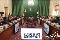دیدار کیومرث هاشمی و روسای فدراسیون‌ها با قالیباف