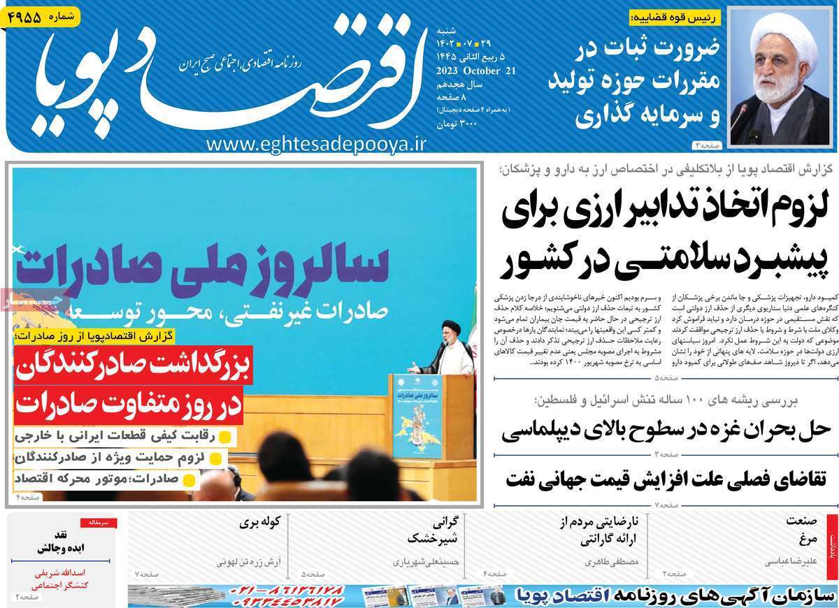 مروری بر سرتیتر روزنامه های کشور و مهمترین تیترهای اقتصادی؛ امروز ۲۹ مهر ۱۴۰۲