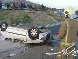 واژگونی مرگبار پژو ۲۰۶ در بزرگراه شهید همت