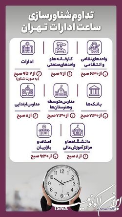 تداوم شناورسازی ساعت ادارات تهران