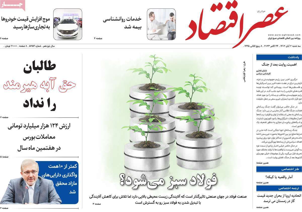 مروری بر سرتیتر روزنامه های کشور و مهمترین تیترهای اقتصادی؛ امروز ۲ آبان ۱۴۰۲