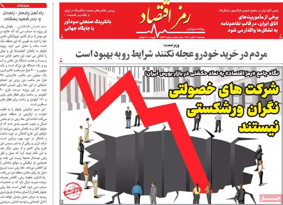 مروری بر سرتیتر روزنامه های کشور و مهمترین تیترهای اقتصادی؛ امروز ۲ آبان ۱۴۰۲