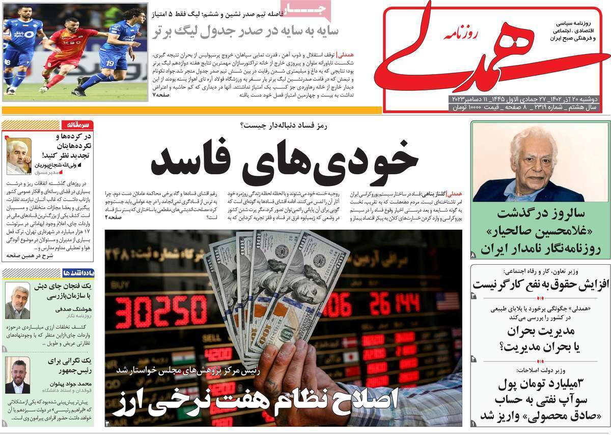مروری بر سرتیتر روزنامه‌های کشور و مهم‌ترین تیترهای اقتصادی؛ امروز ۲۰ آذر ۱۴۰۲