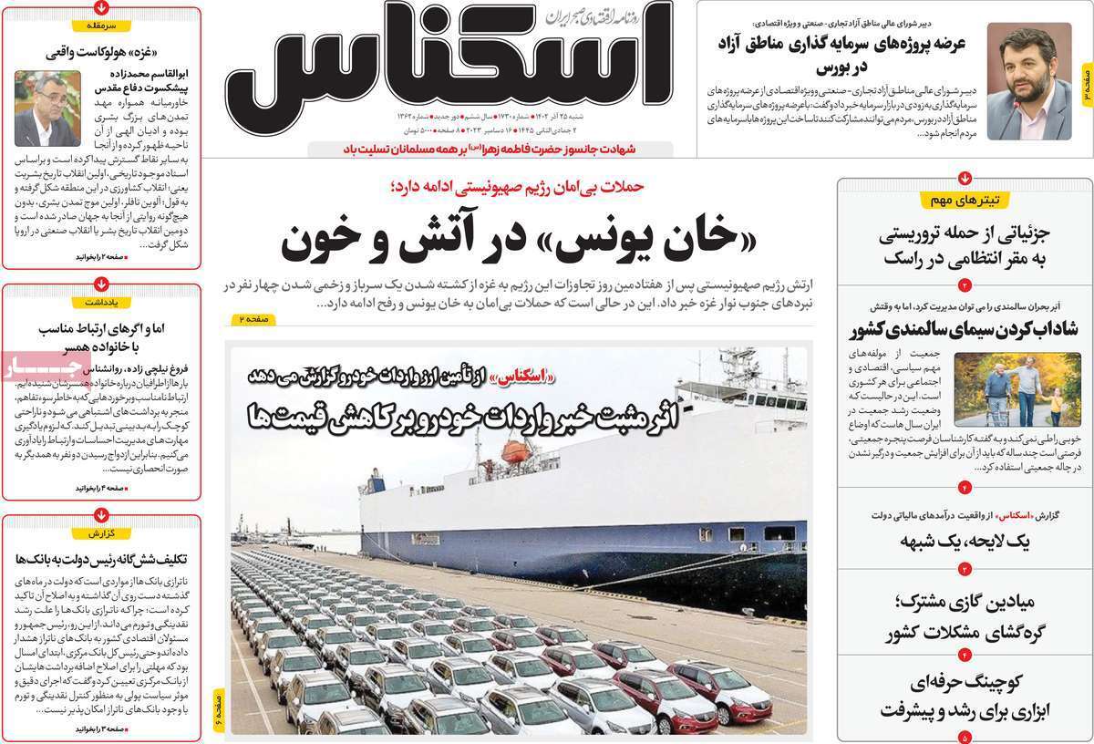 مروری بر سرتیتر روزنامه‌های کشور و مهم‌ترین تیترهای اقتصادی؛ امروز ۲۵ آذر ۱۴۰۲