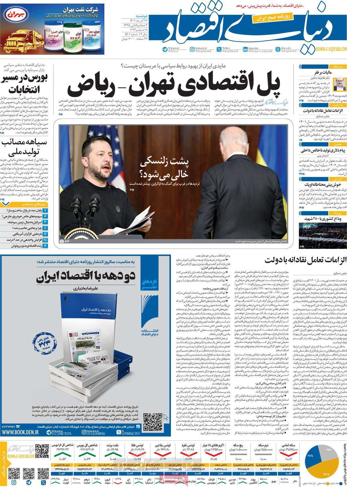 مروری بر سرتیتر روزنامه‌های کشور و مهم‌ترین تیترهای اقتصادی؛ امروز ۲۷ آذر ۱۴۰۲