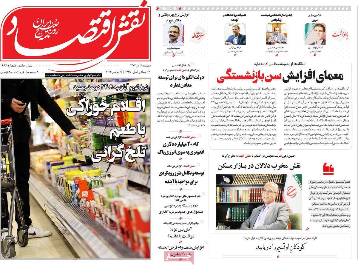 مروری بر سرتیتر روزنامه‌های کشور و مهم‌ترین تیترهای اقتصادی؛ امروز ۶ آذر ۱۴۰۲