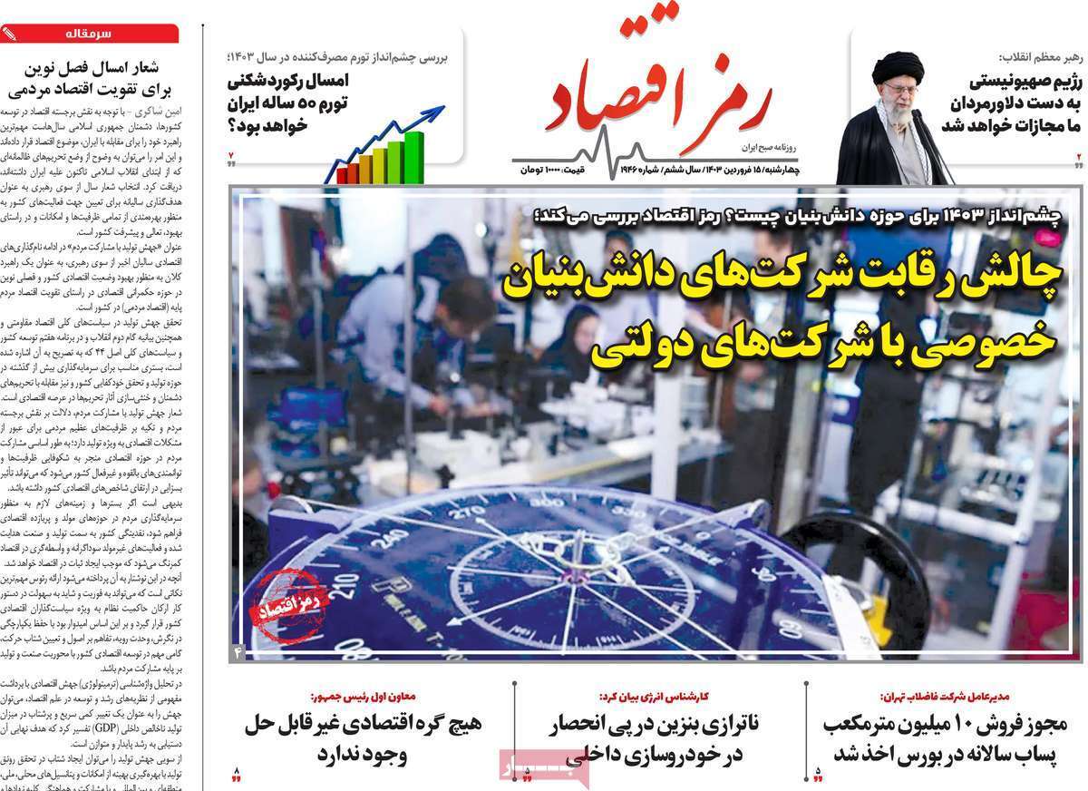 مروری بر سرتیتر روزنامه‌های کشور و مهم‌ترین تیترهای اقتصادی؛ امروز ۱۵ فروردین ۱۴۰۳