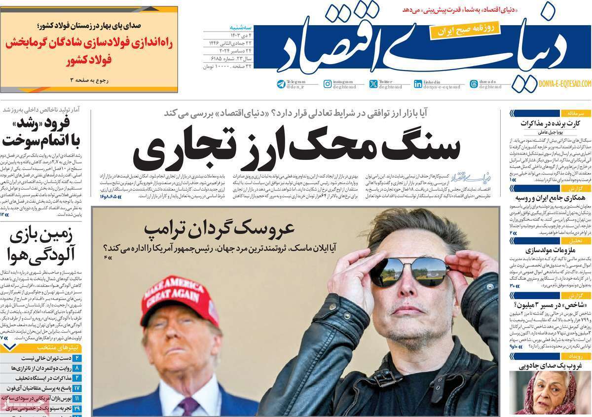 مروری بر سرتیتر روزنامه‌های کشور و مهم‌ترین تیترهای اقتصادی؛ امروز 4 دی ۱۴۰۳