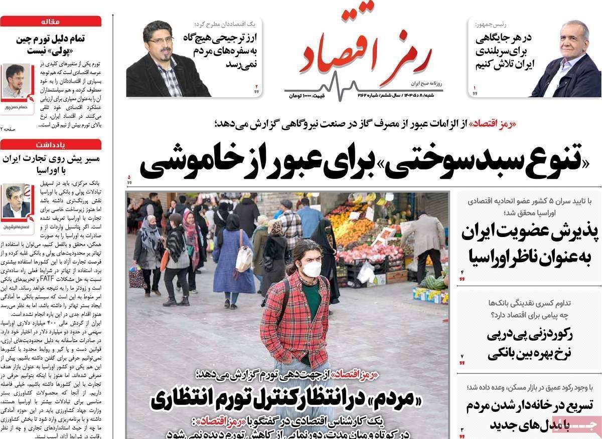 مروری بر سرتیتر روزنامه‌های کشور و مهم‌ترین تیترهای اقتصادی؛ امروز ۸دی ۱۴۰۳