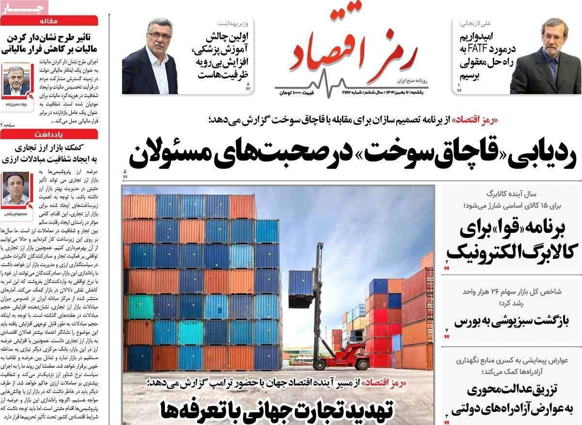 مروری بر سرتیتر روزنامه‌های کشور و مهم‌ترین تیترهای اقتصادی؛ امروز ۷ بهمن ۱۴۰۳