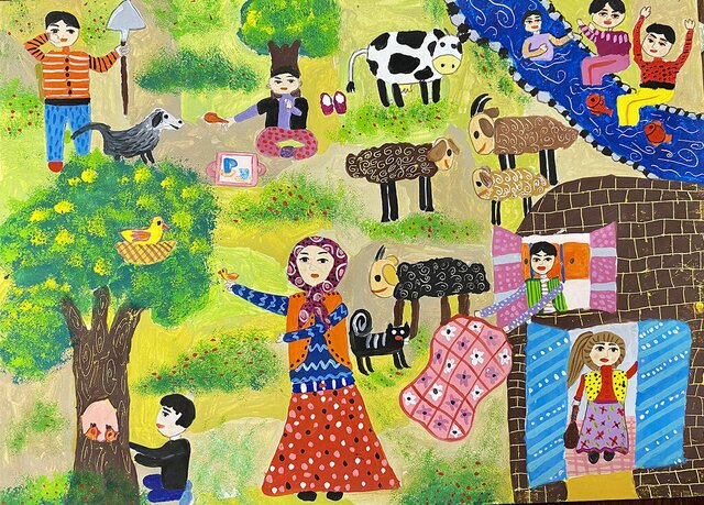 دانلود عکس/ نقاشی‌های کودکان از اوقات شاد ایرانی‌ها در یک مسابقه ژاپنی