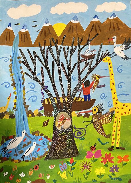 دانلود عکس/ نقاشی‌های کودکان از اوقات شاد ایرانی‌ها در یک مسابقه ژاپنی