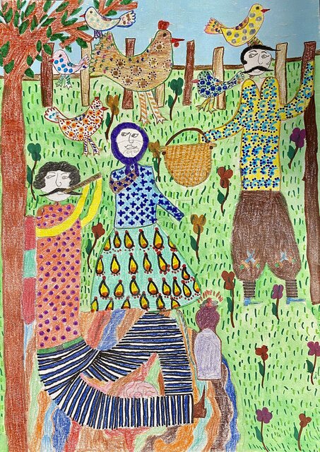 دانلود عکس/ نقاشی‌های کودکان از اوقات شاد ایرانی‌ها در یک مسابقه ژاپنی