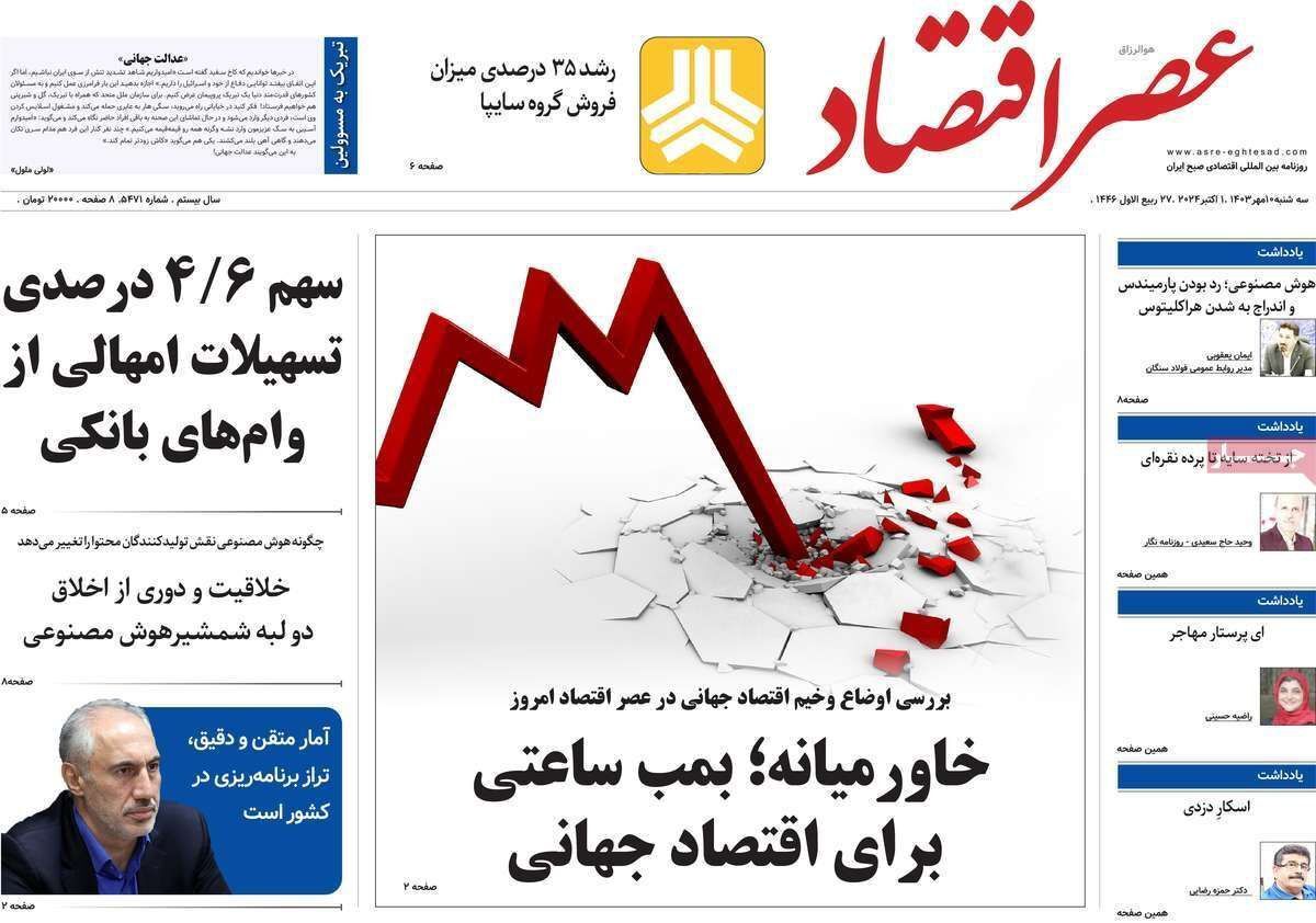 مروری بر سرتیتر روزنامه‌های کشور و مهم‌ترین تیترهای اقتصادی؛ امروز ۱۰ مهر ۱۴۰۳