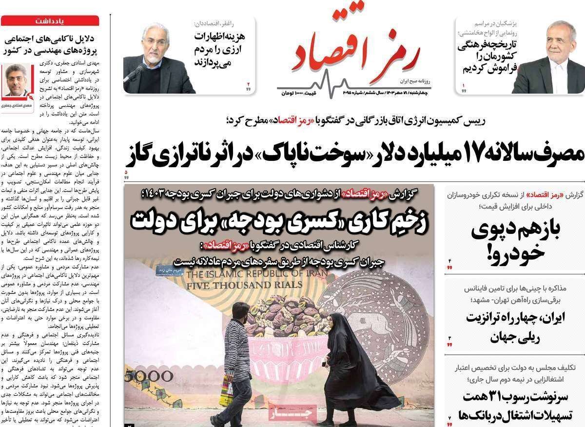 مروری بر سرتیتر روزنامه‌های کشور و مهم‌ترین تیترهای اقتصادی؛ امروز ۱۸ مهر ۱۴۰۳